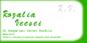 rozalia vecsei business card